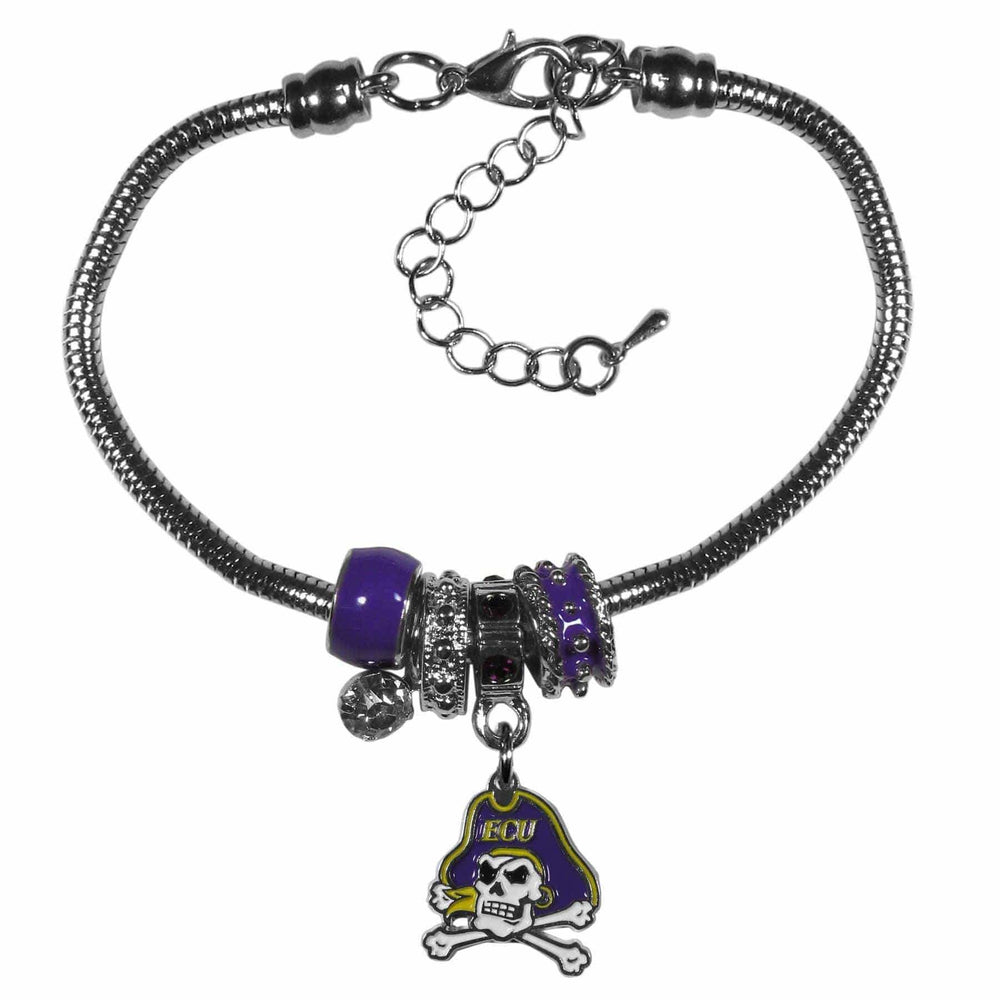 East Carolina Pirates Euro Bead Bracelet - Siskiyou Buckle - Flyclothing LLC