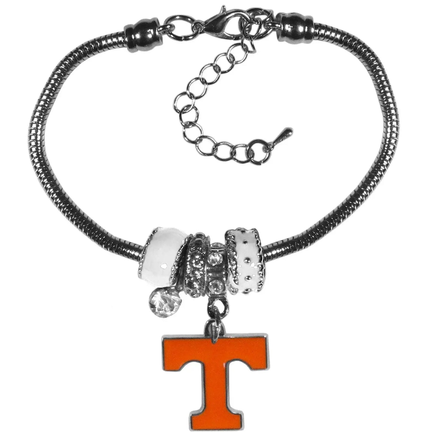 Tennessee Volunteers Euro Bead Bracelet - Siskiyou Buckle - Flyclothing LLC
