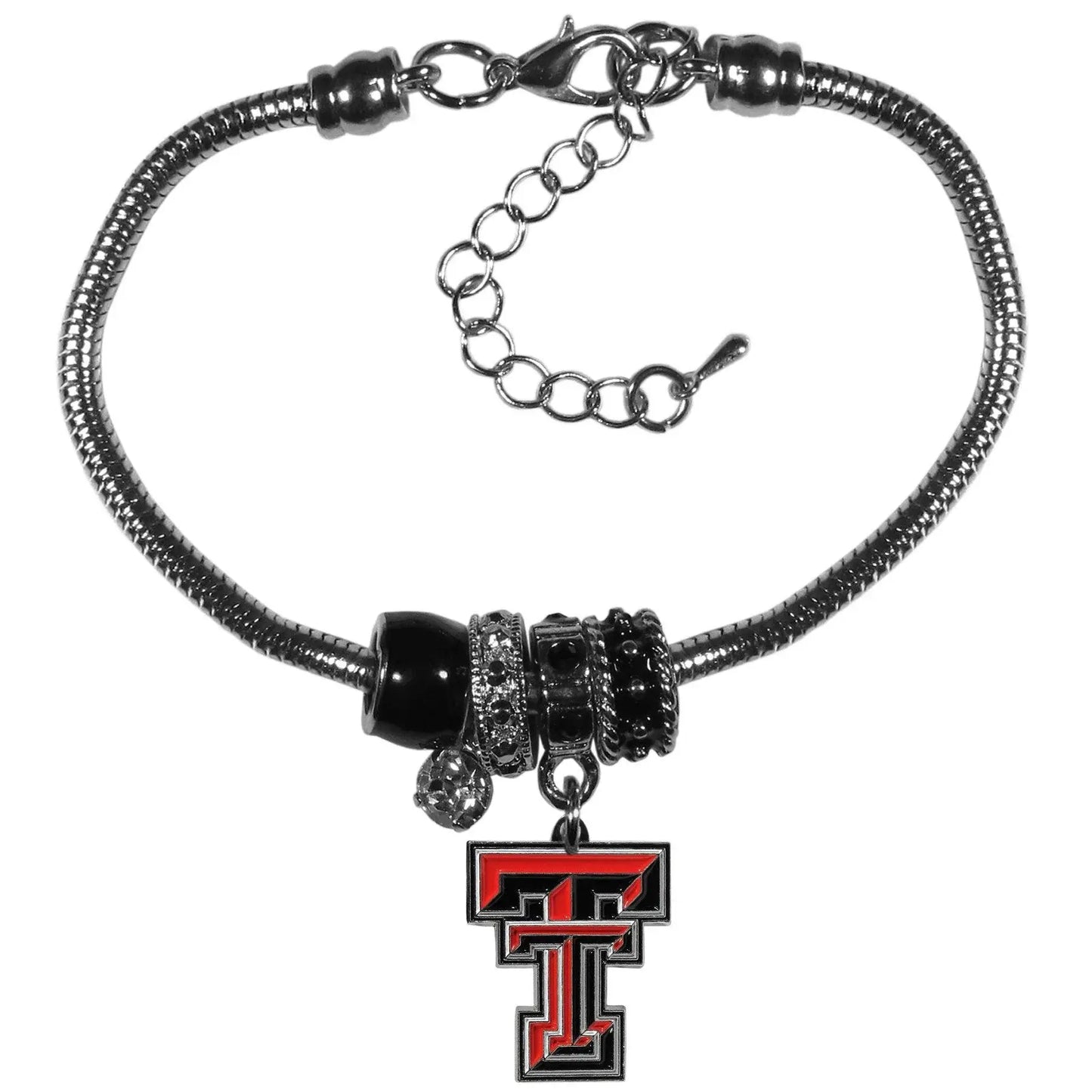 Texas Tech Raiders Euro Bead Bracelet - Siskiyou Buckle - Flyclothing LLC