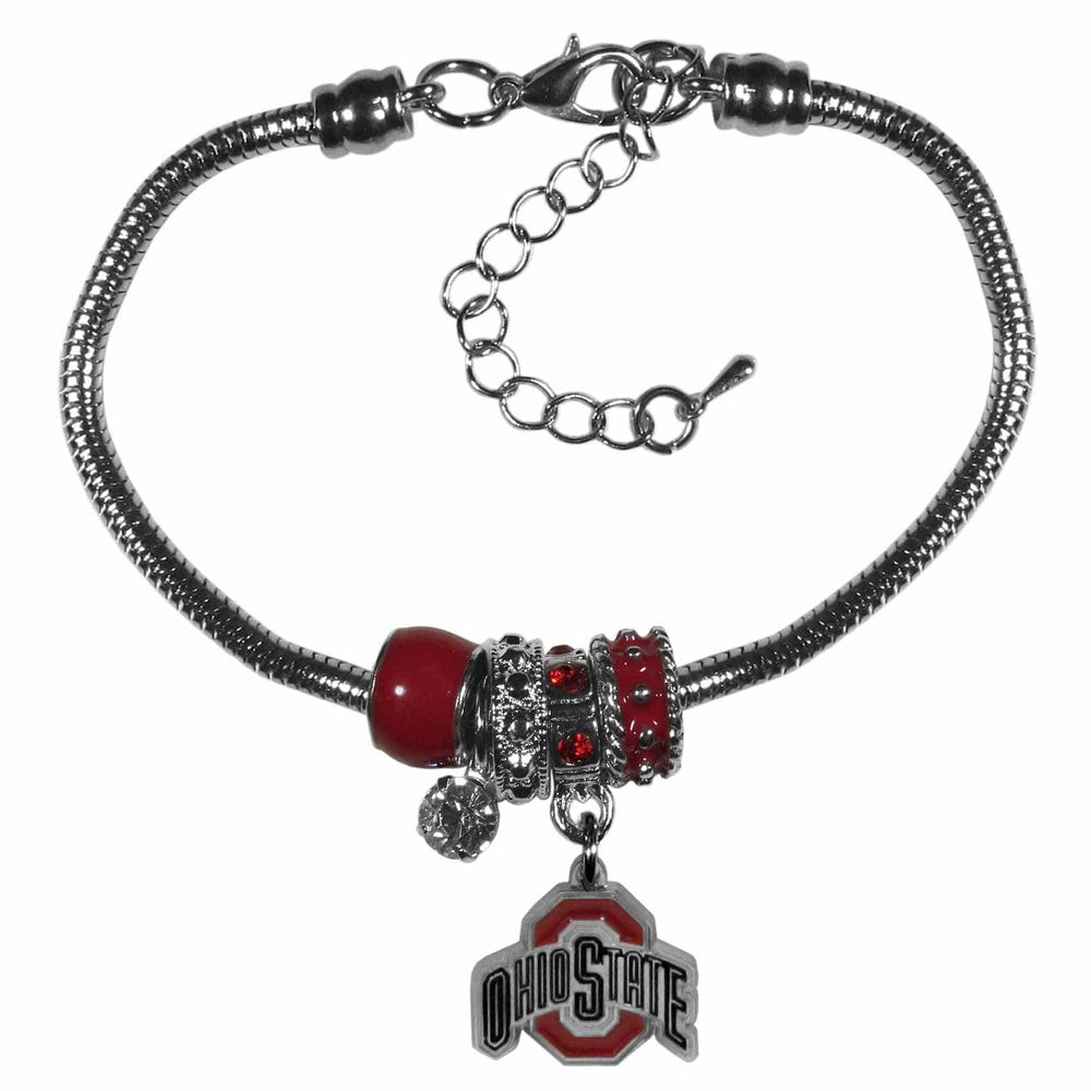 Ohio St. Buckeyes Euro Bead Bracelet - Siskiyou Buckle