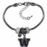 Washington Huskies Euro Bead Bracelet - Siskiyou Buckle