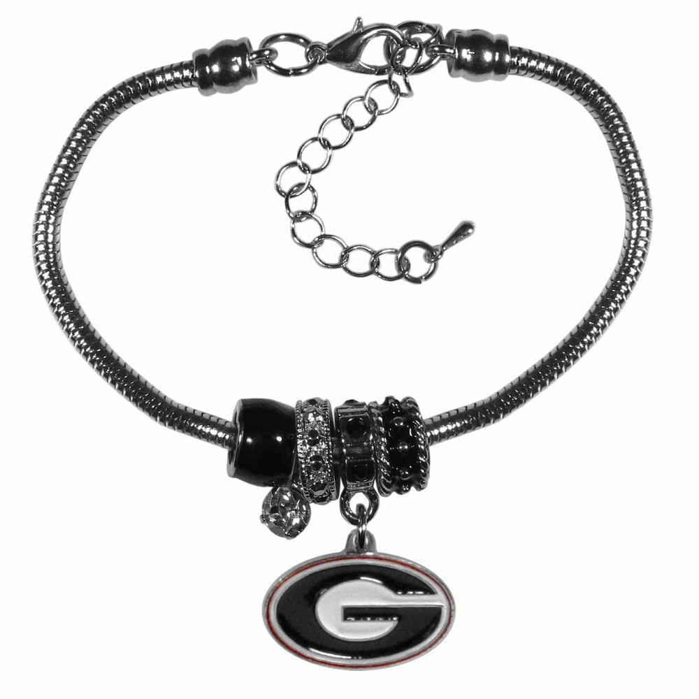 Georgia Bulldogs Euro Bead Bracelet - Siskiyou Buckle