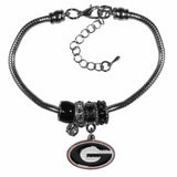Georgia Bulldogs Euro Bead Bracelet - Siskiyou Buckle