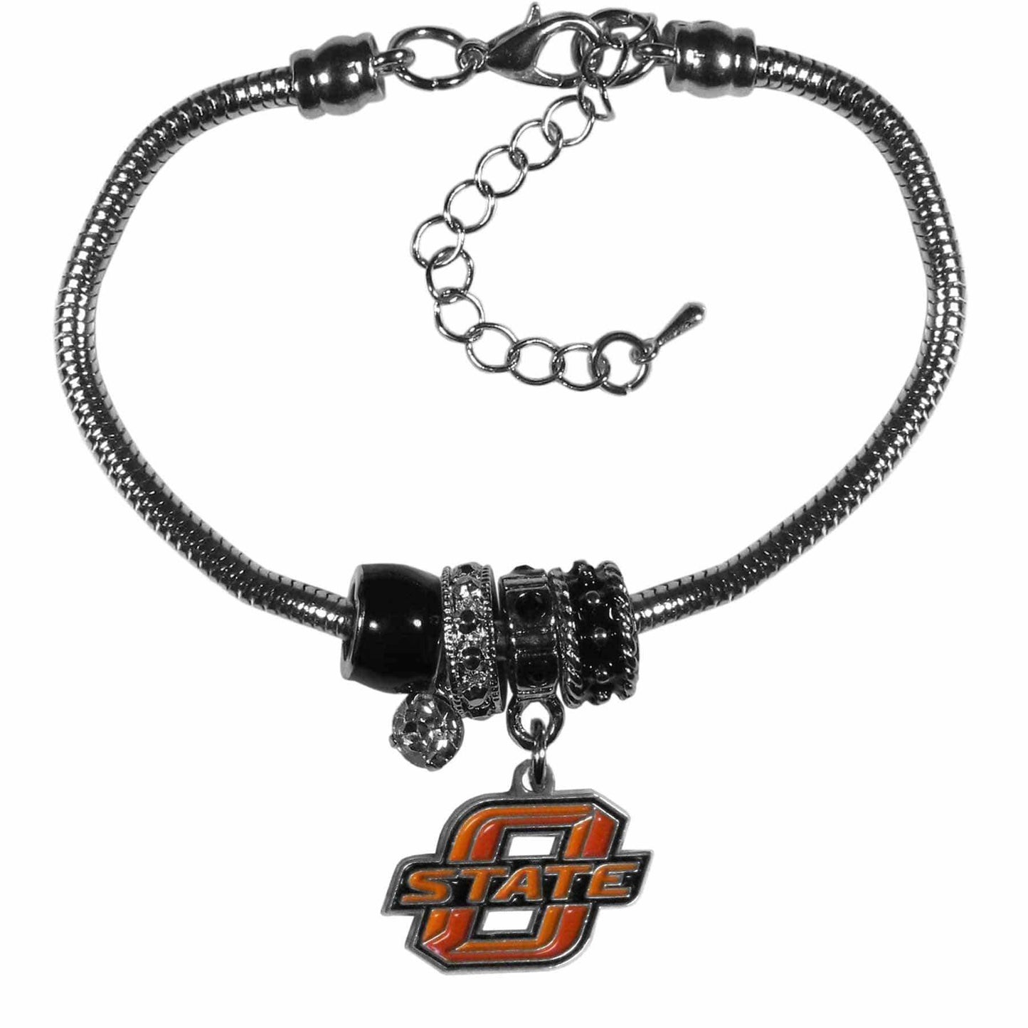 Oklahoma St. Cowboys Euro Bead Bracelet - Siskiyou Buckle - Flyclothing LLC