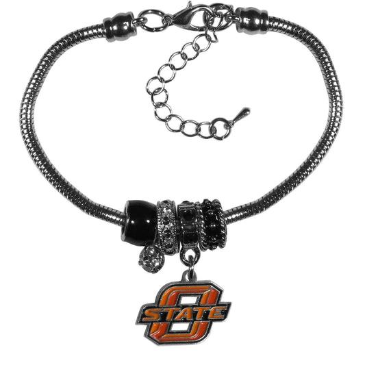 Oklahoma St. Cowboys Euro Bead Bracelet - Flyclothing LLC