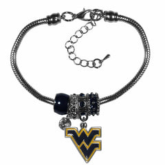 W. Virginia Mountaineers Euro Bead Bracelet - Flyclothing LLC