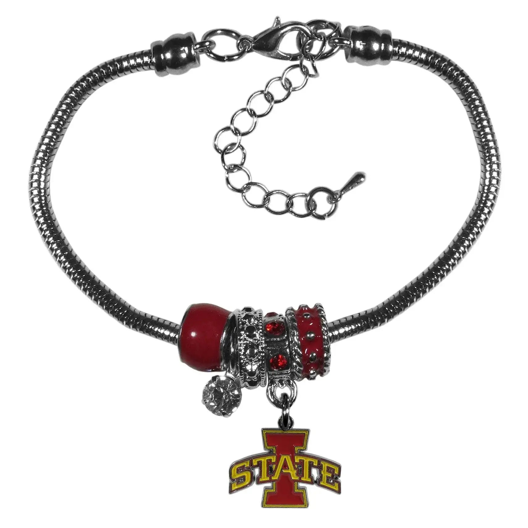 Iowa St. Cyclones Euro Bead Bracelet - Siskiyou Buckle - Flyclothing LLC