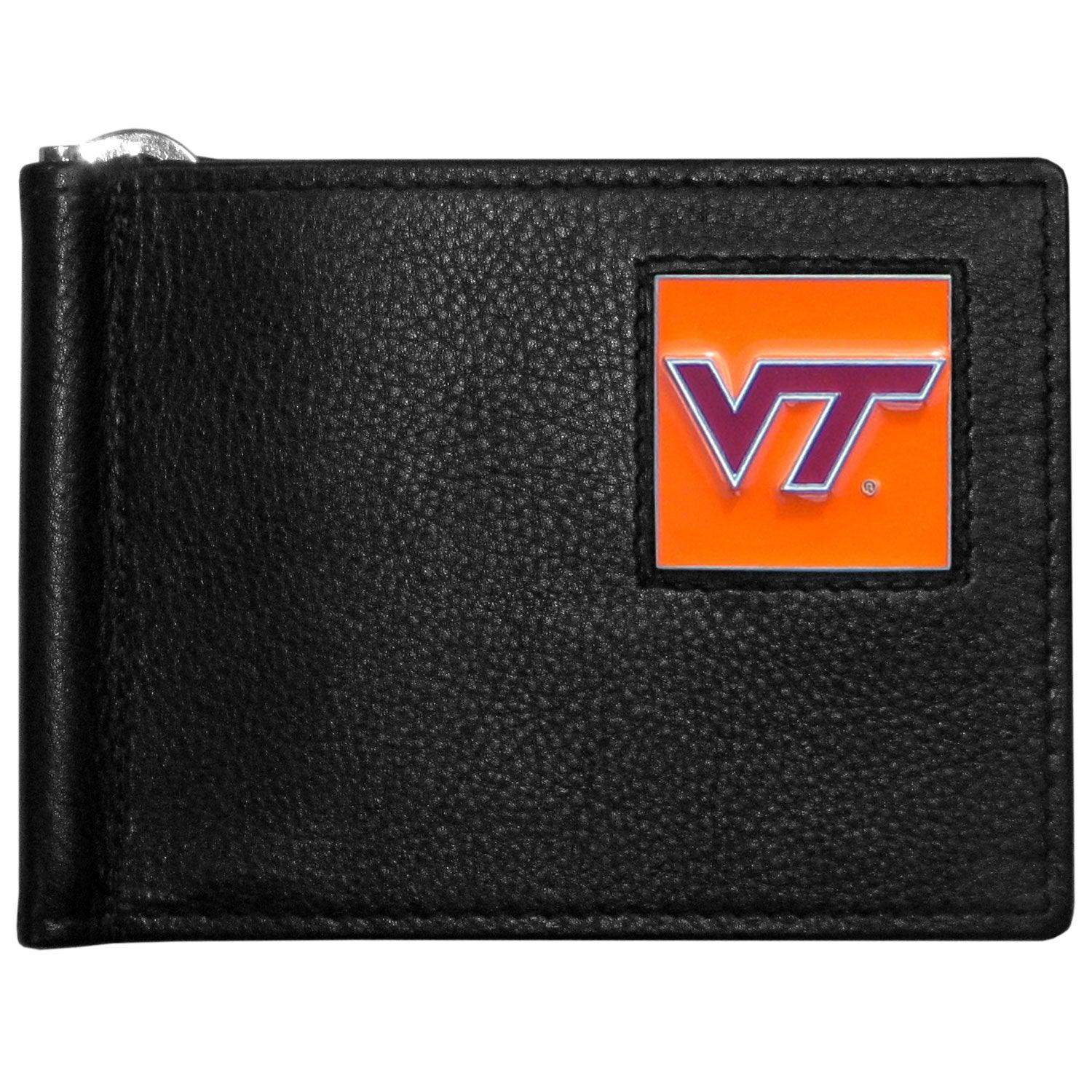 Virginia Tech Hokies Leather Bill Clip Wallet - Siskiyou Buckle - Flyclothing LLC