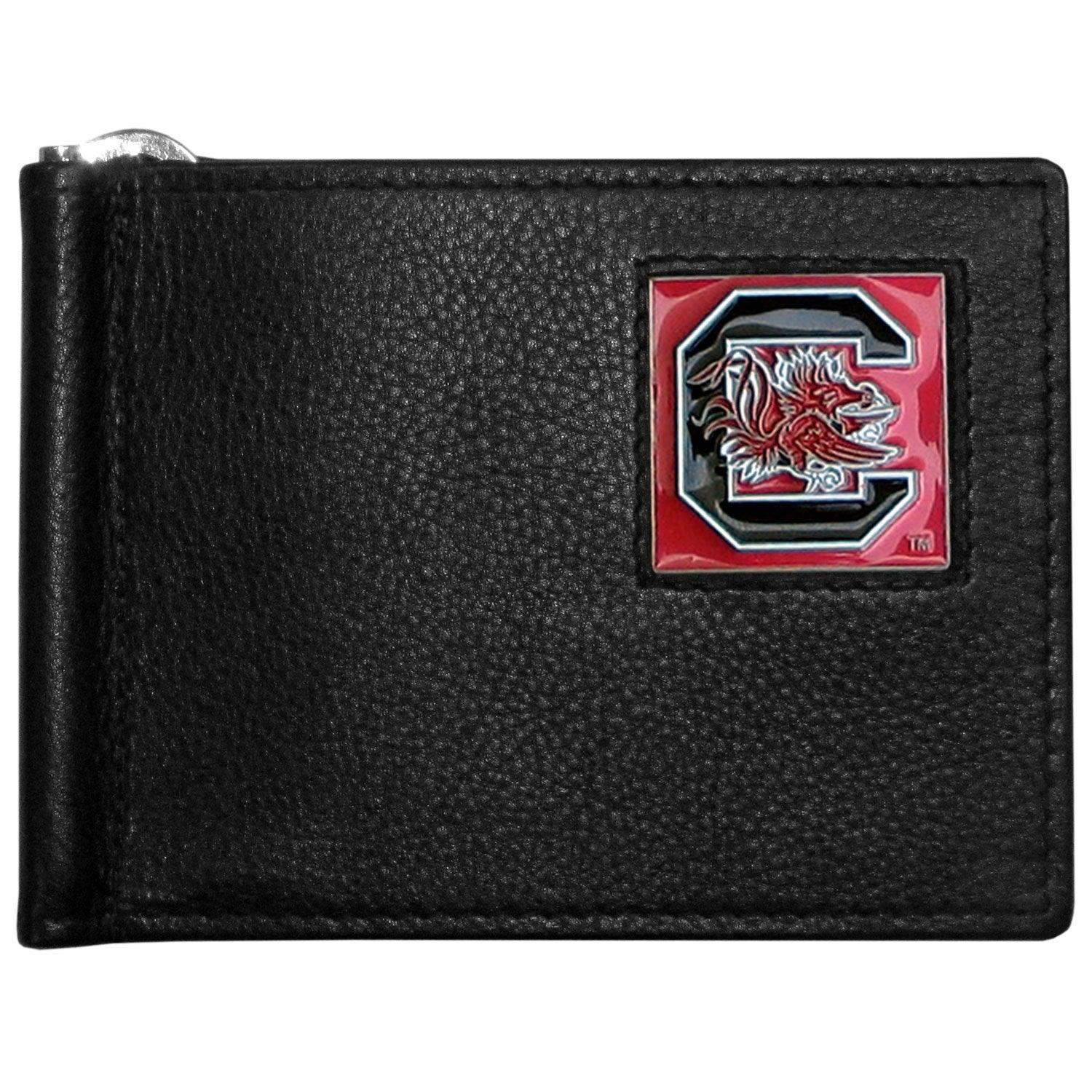 S. Carolina Gamecocks Leather Bill Clip Wallet - Siskiyou Buckle - Flyclothing LLC