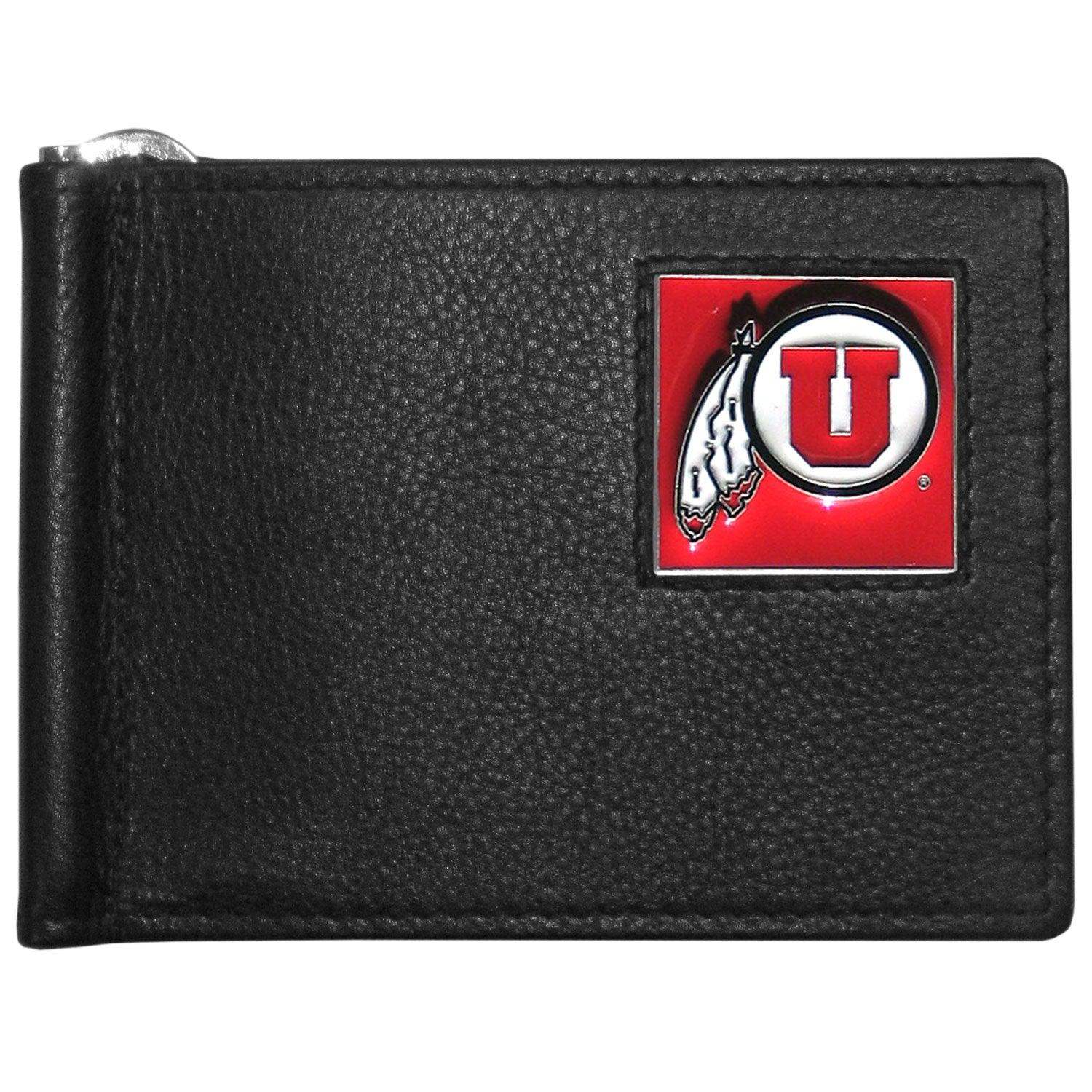 Utah Utes Leather Bill Clip Wallet - Siskiyou Buckle - Flyclothing LLC