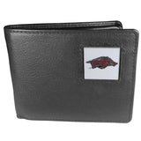 Arkansas Razorbacks Leather Bi-fold Wallet Packaged in Gift Box - Siskiyou Buckle
