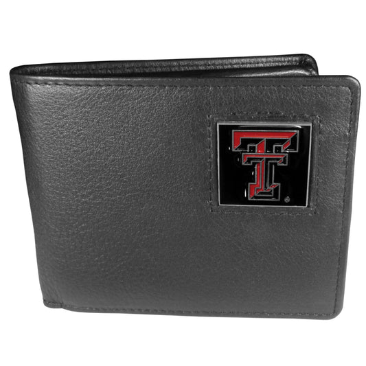 Texas Tech Raiders Leather Bi-fold Wallet Packaged in Gift Box - Flyclothing LLC