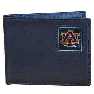 Auburn Tigers Leather Bi-fold Wallet Packaged in Gift Box - Siskiyou Buckle - Flyclothing LLC