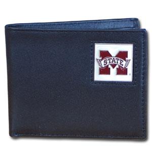 Mississippi St. Bulldogs Leather Bi-fold Wallet - Flyclothing LLC