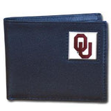 Oklahoma Sooners Leather Bi-fold Wallet - Siskiyou Buckle