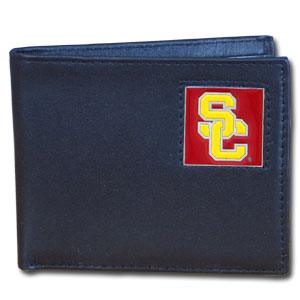 USC Trojans Leather Bi-fold Wallet - Flyclothing LLC