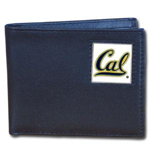 Cal Berkeley Bears Leather Bi-fold Wallet Packaged in Gift Box - Flyclothing LLC