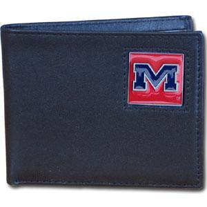 Mississippi Rebels Leather Bi-fold Wallet - Siskiyou Buckle