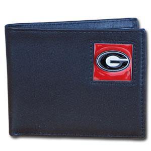 Georgia Bulldogs Leather Bi-fold Wallet - Siskiyou Buckle