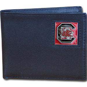 S. Carolina Gamecocks Leather Bi-fold Wallet Packaged in Gift Box - Siskiyou Buckle - Flyclothing LLC