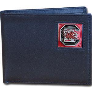 S. Carolina Gamecocks Leather Bi-fold Wallet Packaged in Gift Box - Siskiyou Buckle