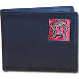 Maryland Terrapins Leather Bi-fold Wallet Packaged in Gift Box - Siskiyou Buckle