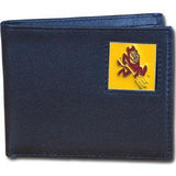 Arizona St. Sun Devils Leather Bi-fold Wallet - Siskiyou Buckle