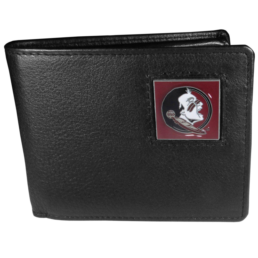 Florida St. Seminoles Leather Bi-fold Wallet Packaged in Gift Box - Siskiyou Buckle