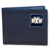 BYU Cougars Leather Bi-fold Wallet Packaged in Gift Box - Siskiyou Buckle