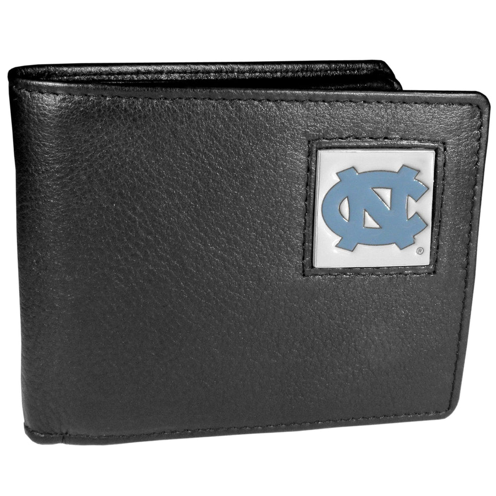 N. Carolina Tar Heels Leather Bi-fold Wallet Packaged in Gift Box - Siskiyou Buckle