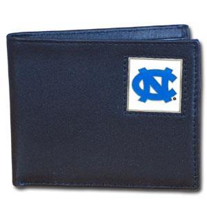 N. Carolina Tar Heels Leather Bi-fold Wallet - Siskiyou Buckle