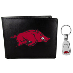 Arkansas Razorbacks Bi-fold Wallet & Steel Key Chain - Siskiyou Buckle