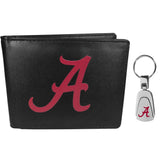 Alabama Crimson Tide Bi-fold Wallet & Steel Key Chain - Siskiyou Buckle