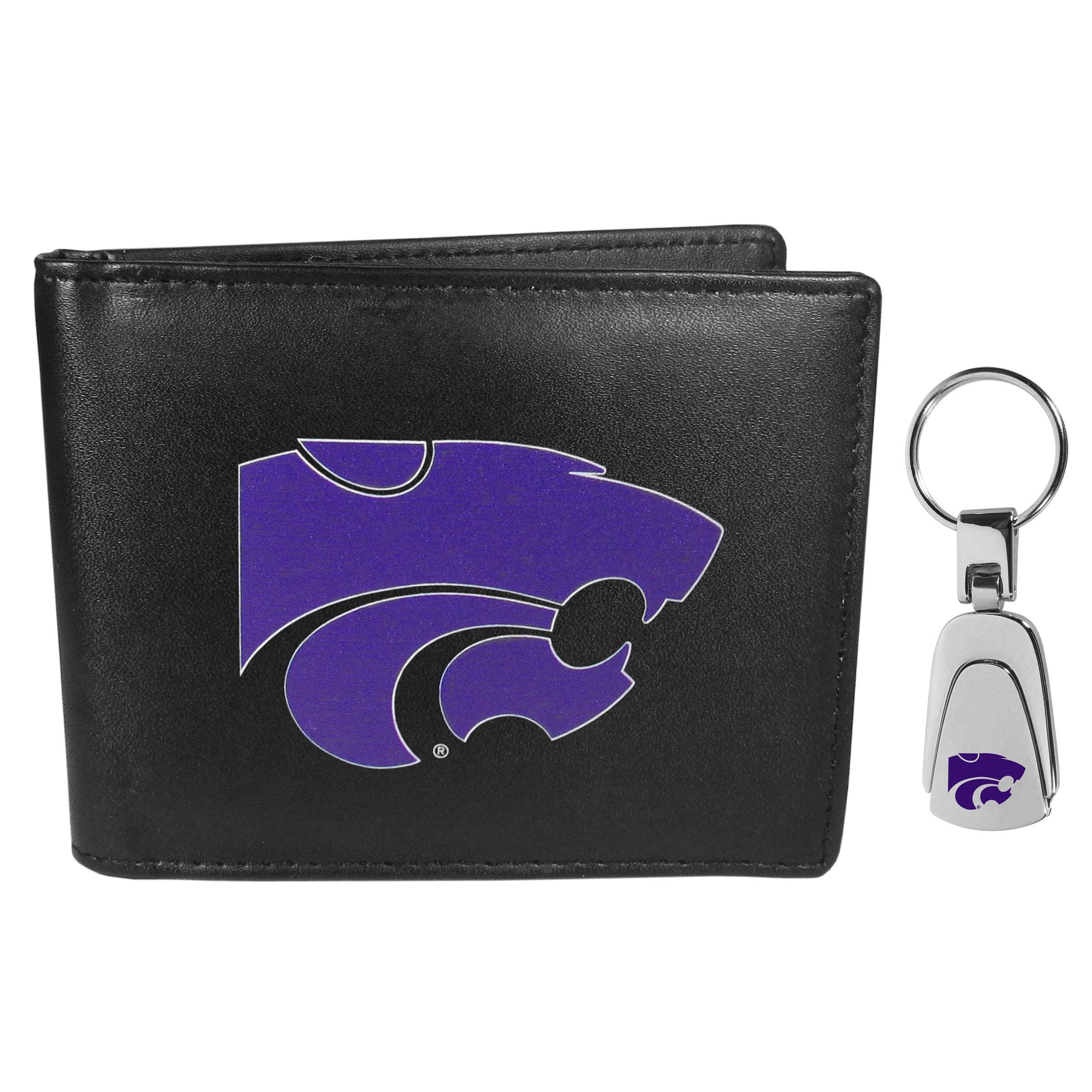 Kansas St. Wildcats Bi-fold Wallet & Steel Key Chain - Flyclothing LLC