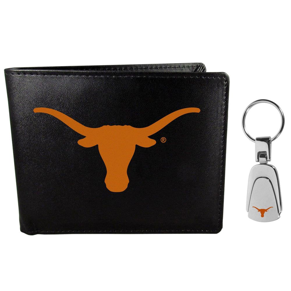 Texas Longhorns Bi-fold Wallet & Steel Key Chain - Siskiyou Buckle