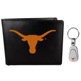 Texas Longhorns Bi-fold Wallet & Steel Key Chain - Siskiyou Buckle