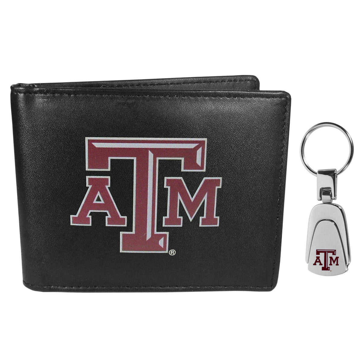 Texas A & M Aggies Bi-fold Wallet & Steel Key Chain - Flyclothing LLC