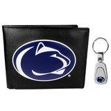 Penn St. Nittany Lions Bi-fold Wallet & Steel Key Chain - Siskiyou Buckle