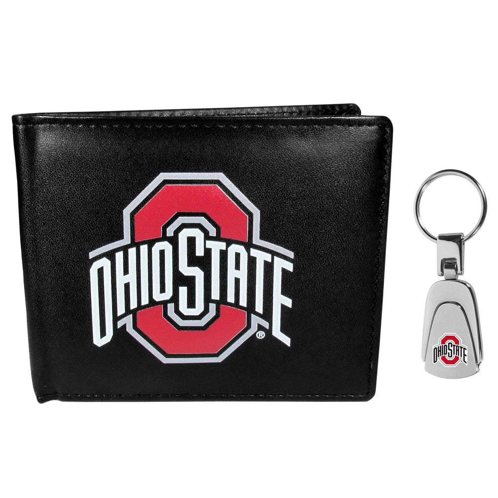 Ohio St. Buckeyes Bi-fold Wallet & Steel Key Chain - Siskiyou Buckle