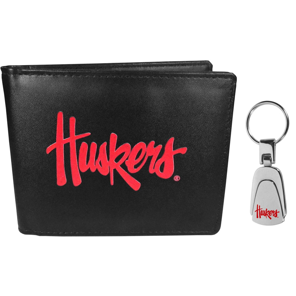 Nebraska Cornhuskers Bi-fold Wallet & Steel Key Chain - Siskiyou Buckle