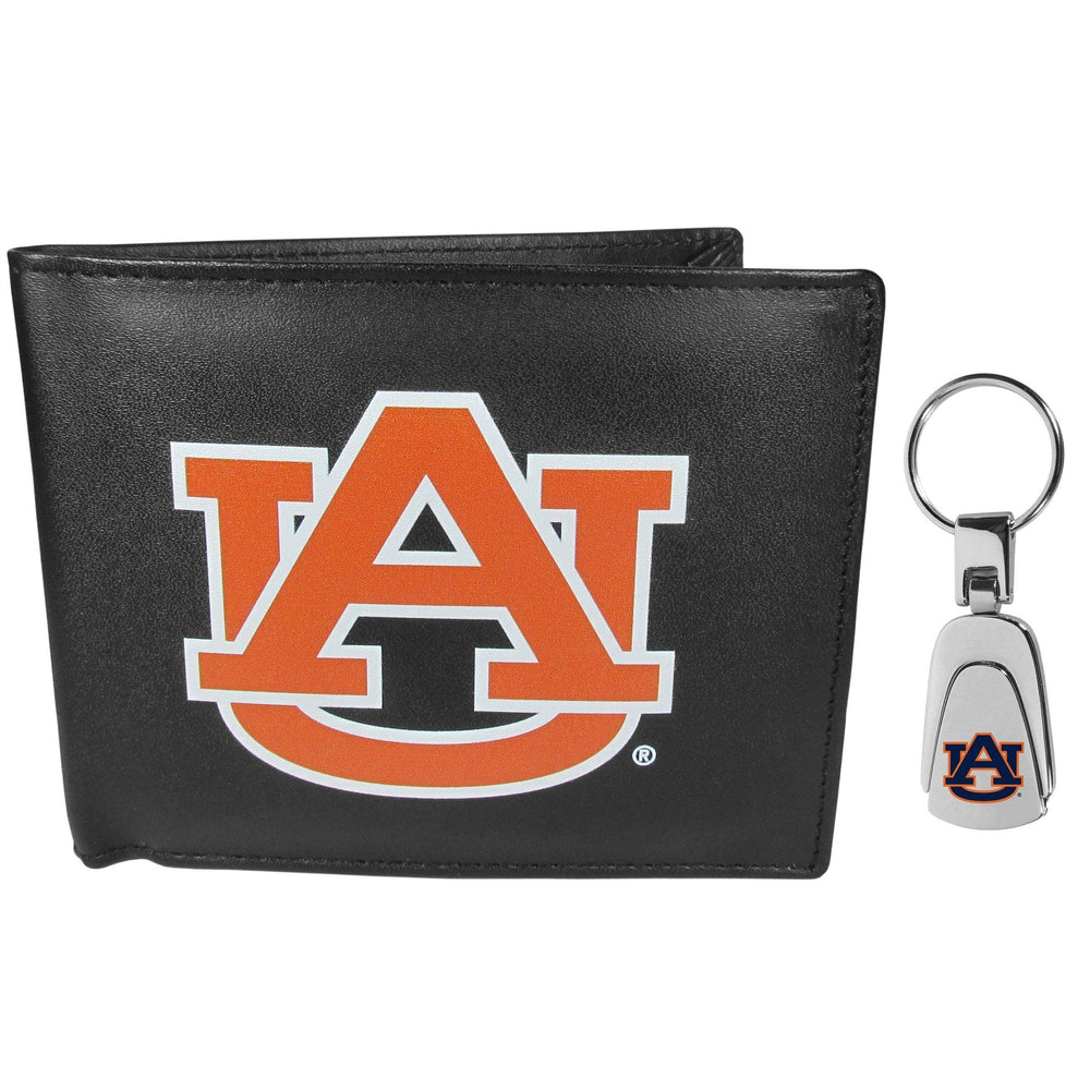 Auburn Tigers Bi-fold Wallet & Steel Key Chain - Siskiyou Buckle