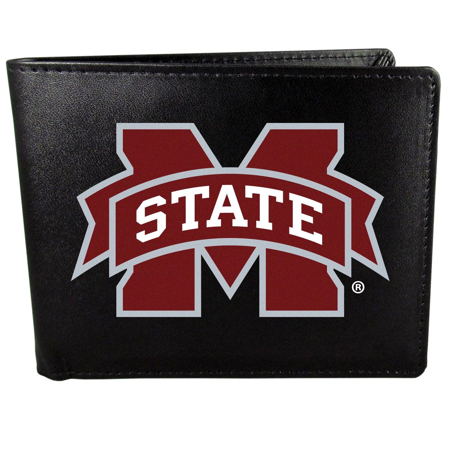 Mississippi St. Bulldogs Bi-fold Wallet Large Logo - Flyclothing LLC
