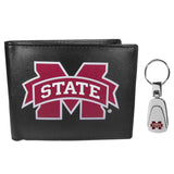Mississippi St. Bulldogs Bi-fold Wallet & Steel Key Chain - Siskiyou Buckle