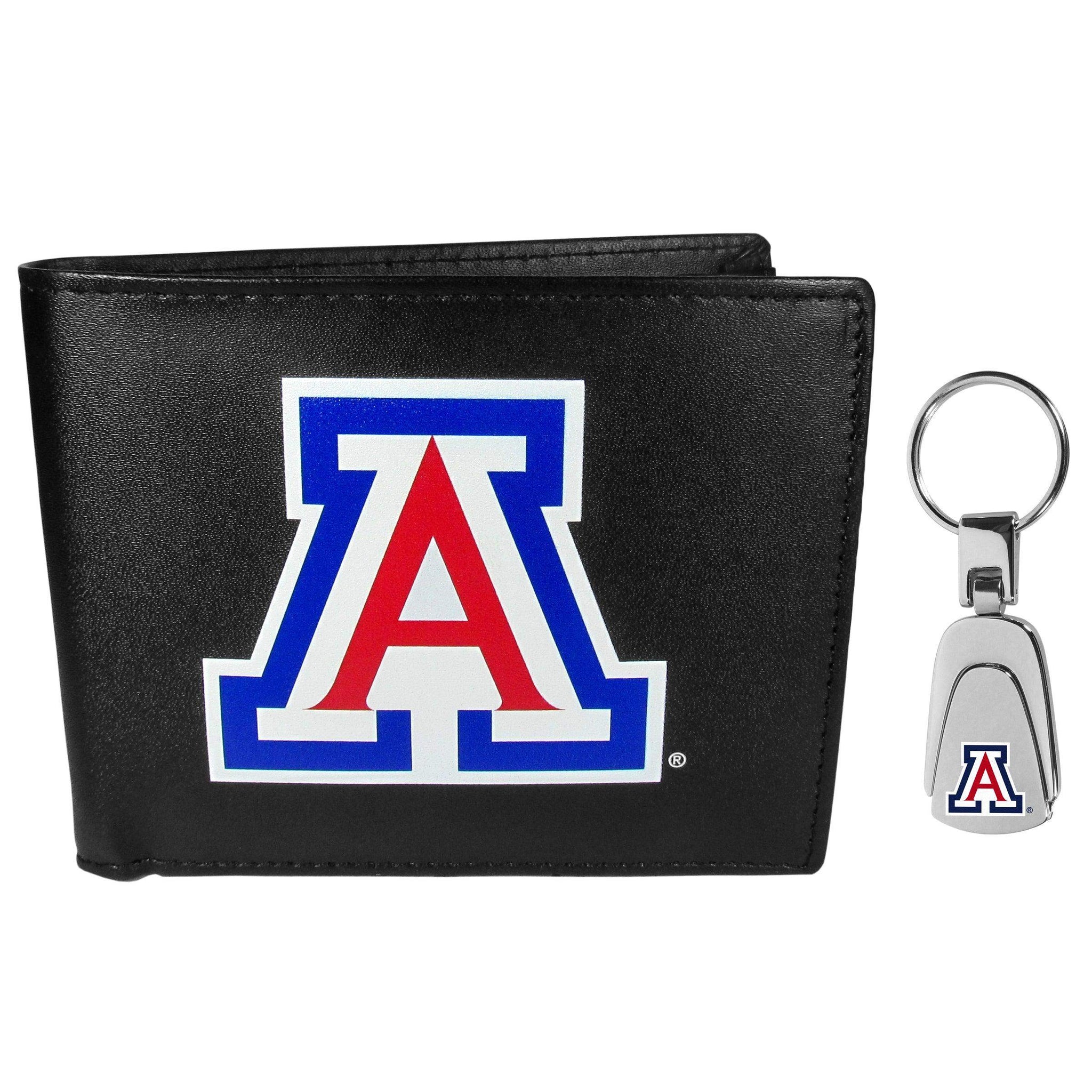 Arizona Wildcats Bi-fold Wallet & Steel Key Chain - Siskiyou Buckle - Flyclothing LLC