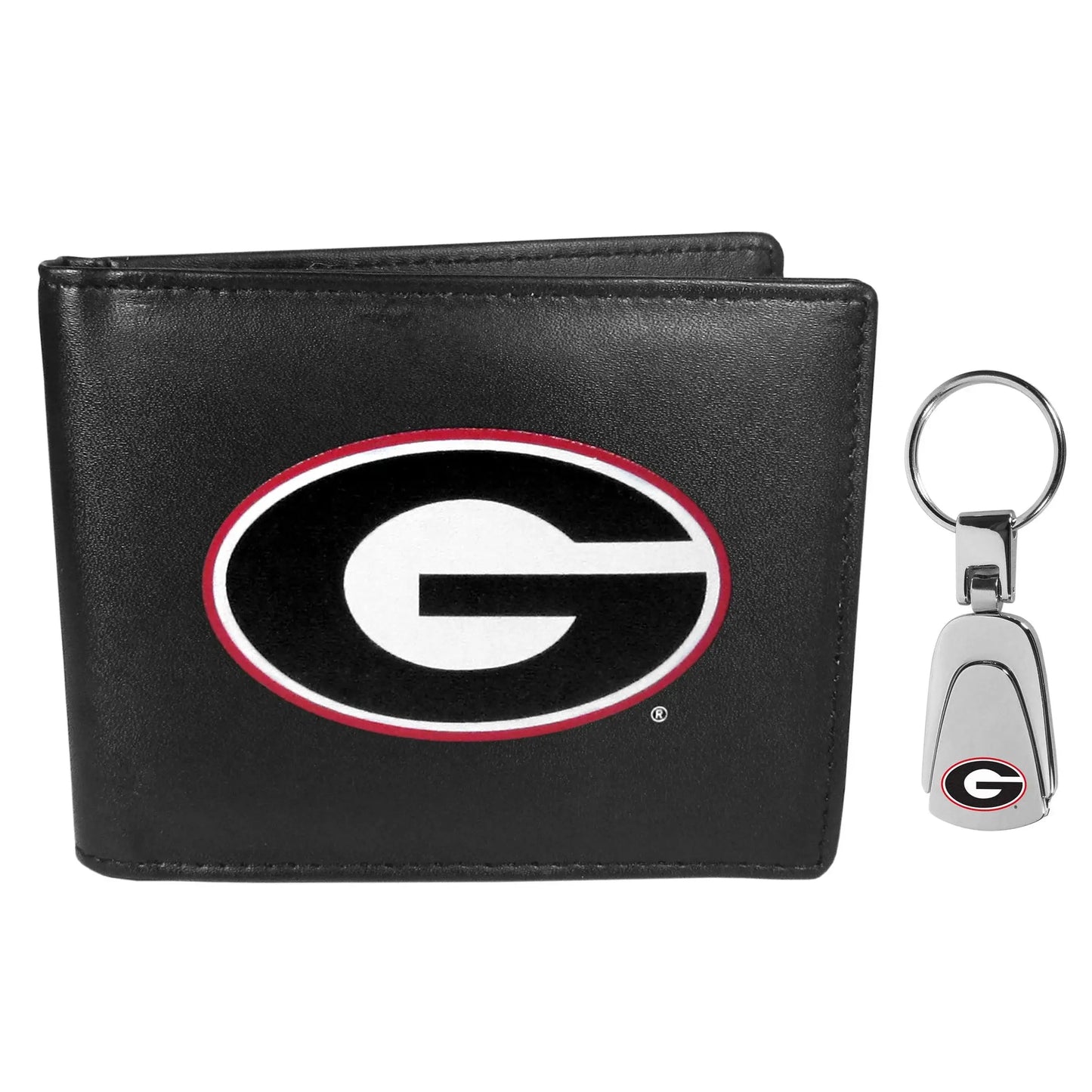 Georgia Bulldogs Bi-fold Wallet & Steel Key Chain - Siskiyou Buckle - Flyclothing LLC