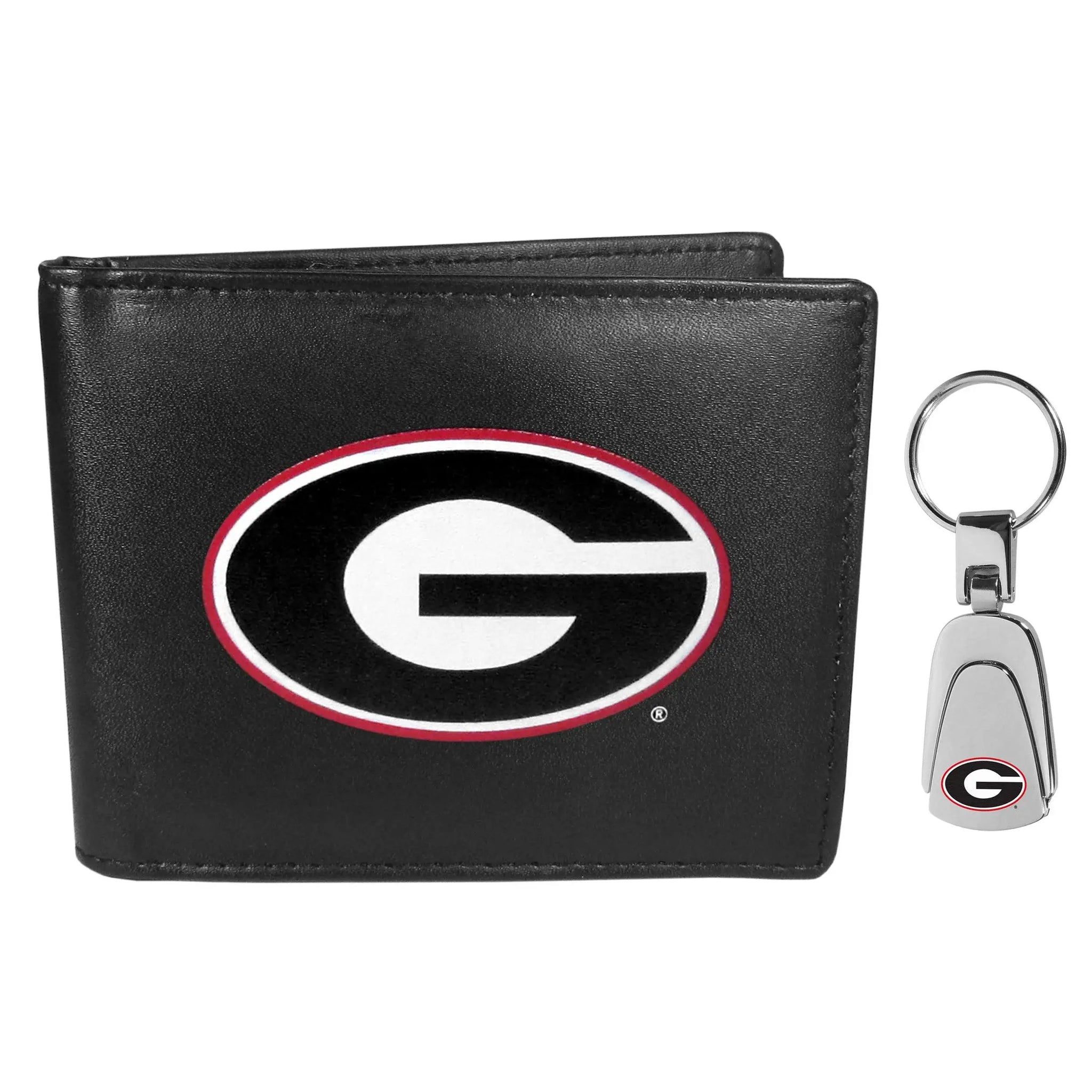 Georgia Bulldogs Bi-fold Wallet & Steel Key Chain - Siskiyou Buckle - Flyclothing LLC