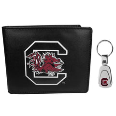 S. Carolina Gamecocks Bi-fold Wallet & Steel Key Chain - Siskiyou Buckle