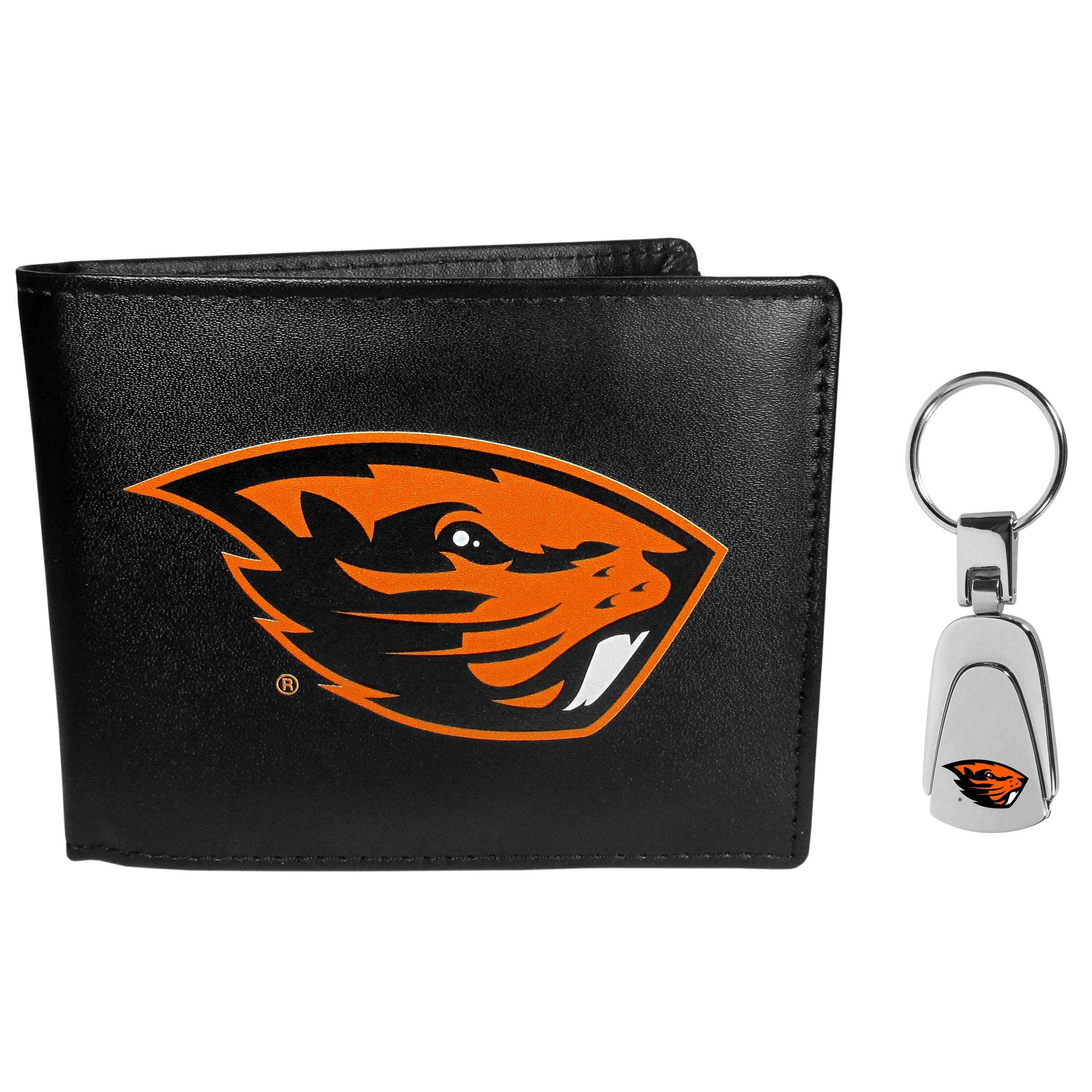 Oregon St. Beavers Bi-fold Wallet & Steel Key Chain - Siskiyou Buckle