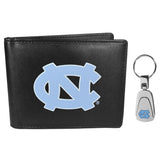 N. Carolina Tar Heels Bi-fold Wallet & Steel Key Chain - Siskiyou Buckle