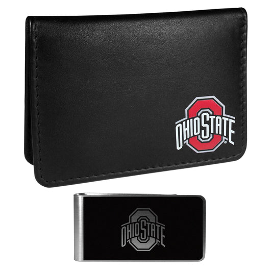Ohio St. Buckeyes Weekend Bi-fold Wallet & Black Money Clip - Siskiyou Buckle